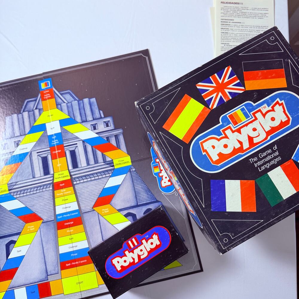 Vintage 1987 Polyglot The Game Of International Languages Board Game
